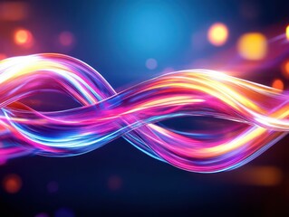 Poster - Dynamic light trails forming intricate patterns, kinetic motion visuals, futuristic energy design concept that captivates the imagination.