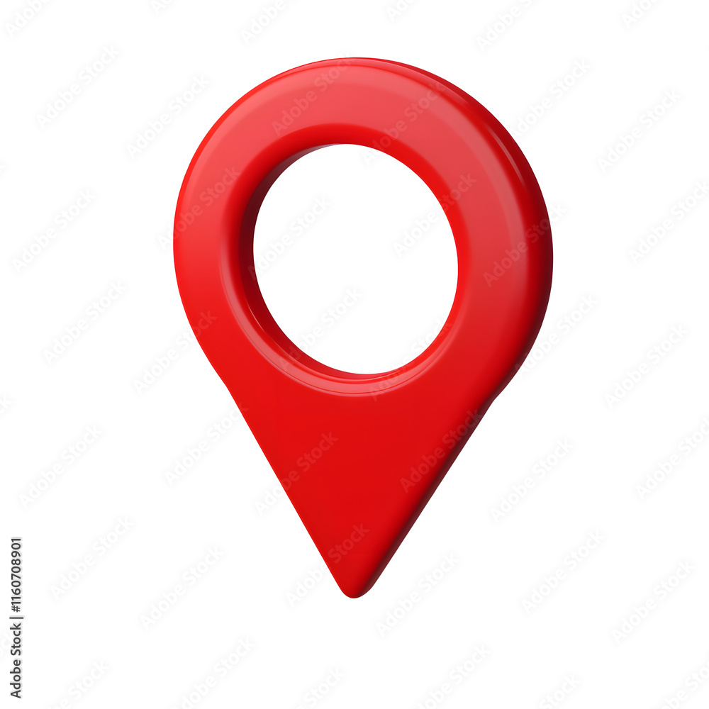3D location pin png sticker, map symbol on transparent background Stock ...