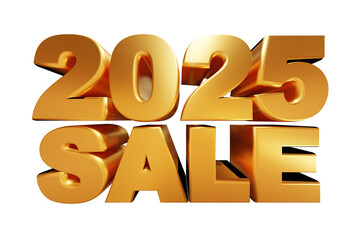 Wall Mural - 2025 sale 3d text rendering png