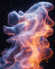 Aufkleber - Dynamic liquid shapes floating in mid-air,