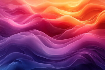 Aufkleber - A vibrant abstract pattern of flowing waves,
