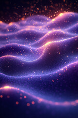 Aufkleber - Smooth abstract waves illuminated by pulsating purple light,
