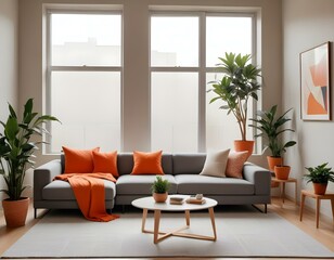 Minimalist Living Room Design Moody Terracotta Palette with Narrative Paneling