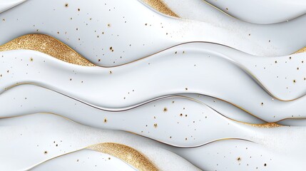 Poster - Luxurious black and white marble design with alcohol ink features gold, gray, and silver accents, offering an elegant and modern aesthetic