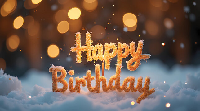 Festive Cheer A warm greeting card adorned with the text Happy Birthday radiant with celebration.