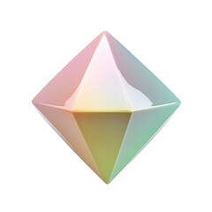 Poster - colorful geometric prism with smooth surfaces and reflective edges