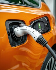 Poster - electric vehicle charging innovations automotive industry technology insights urban environment clos