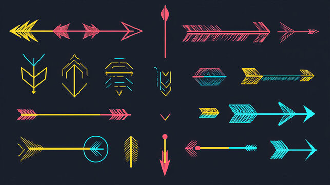 Set of arrow icons isolated on white for web design. Jpeg version is also available