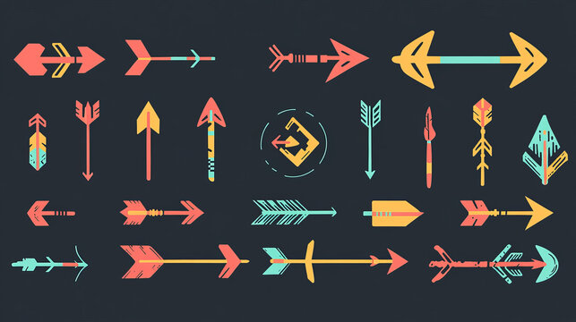 Set of arrow icons isolated on white for web design. Jpeg version is also available