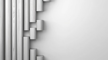 Poster - This architectural feature showcases a concrete wall with rounded corners and a horizontal line, emphasizing minimalistic design and strong contrast.