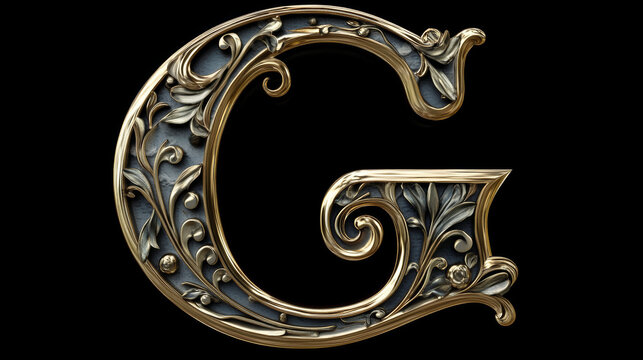 Set of alphabet symbols and elements of letter G, such a logo. Rasterized version also available in gallery