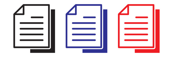 Document icon set vector illustration