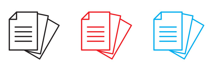 Document vector icon for digital applications. File symbol for web and mobile interfaces.