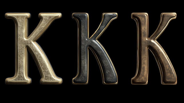 Set of alphabet symbols and elements of letter K, such a logo. Rasterized version also available in gallery