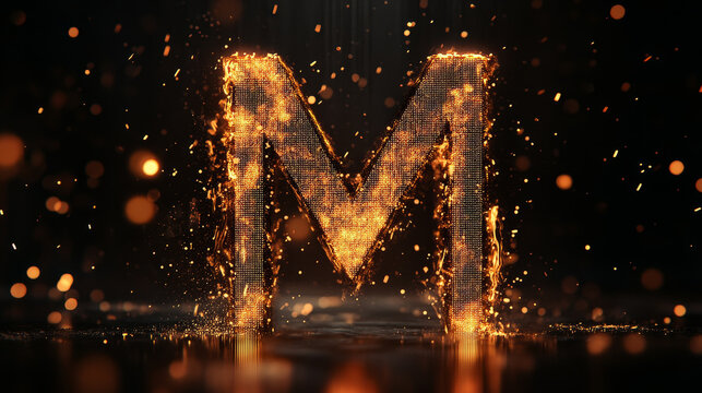 Set of alphabet symbols of letter M, such a logo. Rasterized version also available in gallery