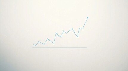 Aufkleber - Ascending Line Graph Illustrating Positive Trend and Growth Potential