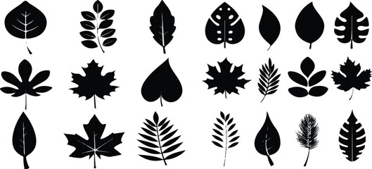 Print   Leaves vector set
