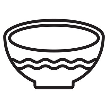 Soup bowl meal vector icon on isolated white background