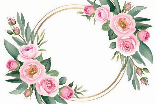 Hand painted watercolor flower background
