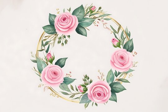 Hand painted watercolor flower background
