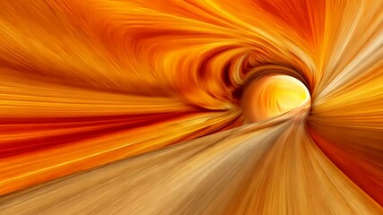 Poster - Swirling Tunnel of Orange and Yellow Light in Abstract Motion Design Background
