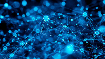 Blue hexagon background