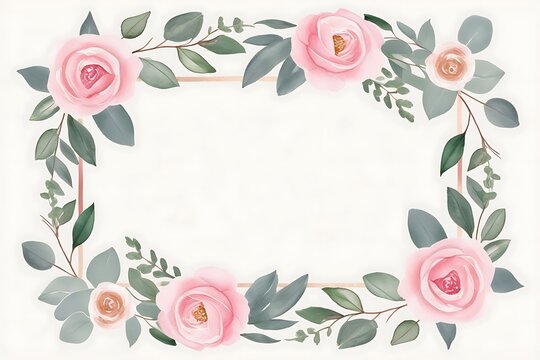 Hand painted watercolor flower background
