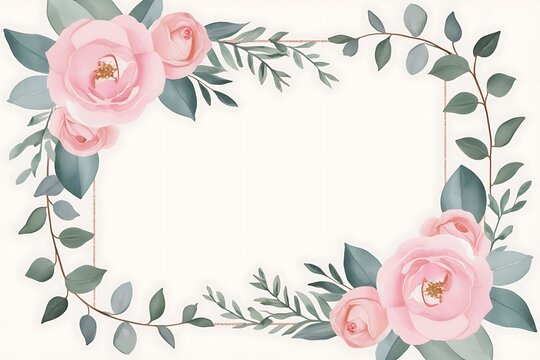 Hand painted watercolor flower background
