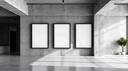 Modern Concrete Gallery Mockup 