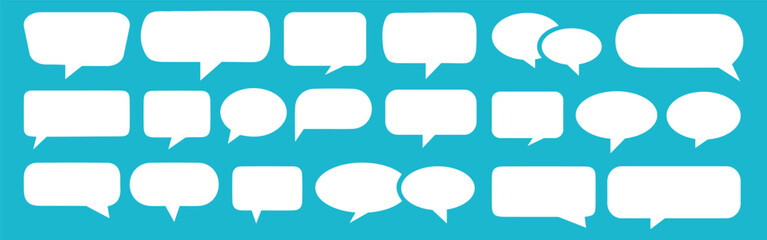 speech bubble collection. set of speech bubble. speech bubble comic symbol. blank white speech bubbl