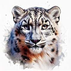 Wall Mural - snow leopard