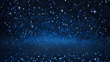 radiant blue sparkle set on a deep, dark surface