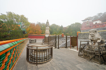 Wall Mural - Stone carvings in front of Xumi Lingjing Site in Summer Palace, Beijing