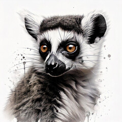 Wall Mural - lemur illustration