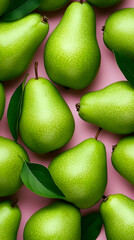 Wall Mural - Green Pears Fruit Still Life Illustration