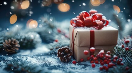Aufkleber - Colorful Christmas background with decoration. gift box.