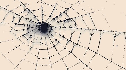 Detailed Spider Web Vector Illustration for Design Projects