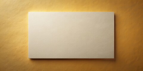Poster - A horizontal white sheet of paper rests on top of a textured, golden surface, creating a visual contrast and minimalist aesthetic.