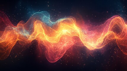 nebula dances ripple through radiant surreal cosmic fields., generative ai