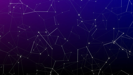 Poster - Dark abstract network connection plexus background illustration, web wallpaper design