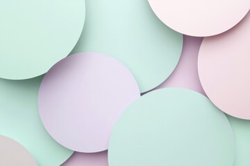 Poster - Overlapping semi transparent circles in pastel tones create an ideal backdrop for text and design elements. Generative AI