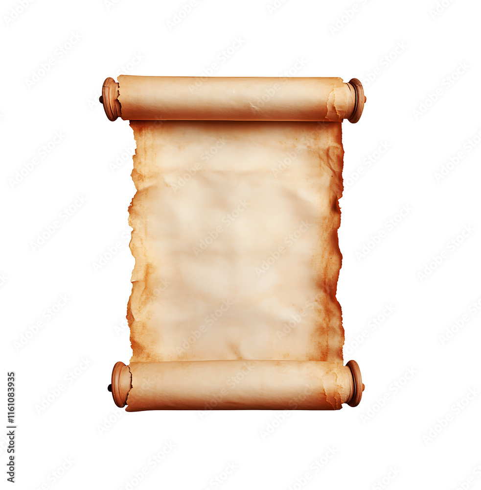 Transparent PNG available blank ancient old scroll paper isolated on ...