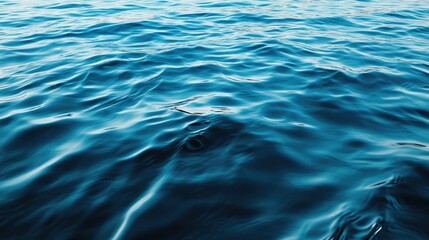 Poster - tranquil blue water surface with gentle ripples and calm ocean breeze
