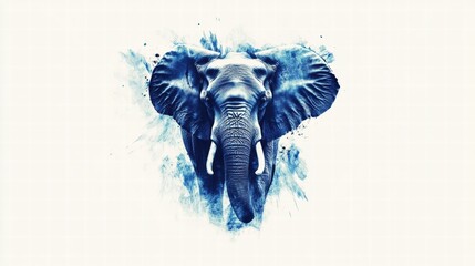 Aufkleber - Beautiful illustration of an elephant with stunning colors for creative projects and design. Generative AI