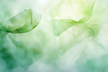 Poster - Soft green watercolor with dreamy abstract texture