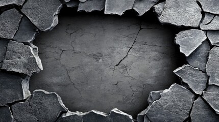 Poster - cracked cement wall background with empty copyspace suitable for urban design and textured architect