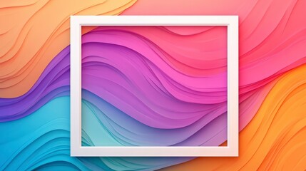 Poster - Colorful Abstract Background with Empty Frame for Your Design
