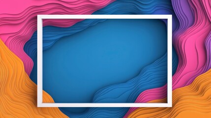 Poster - Colorful Abstract Background with Empty Frame for Creative Design