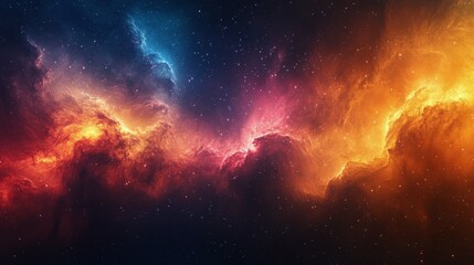 Wall Mural - cosmic nebula with bright stars and deep colors illuminated in the vast universe