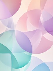 Poster - Soft pastel overlapping circles create a tranquil backdrop for creative designs and messages in a minimalistic style. Generative AI